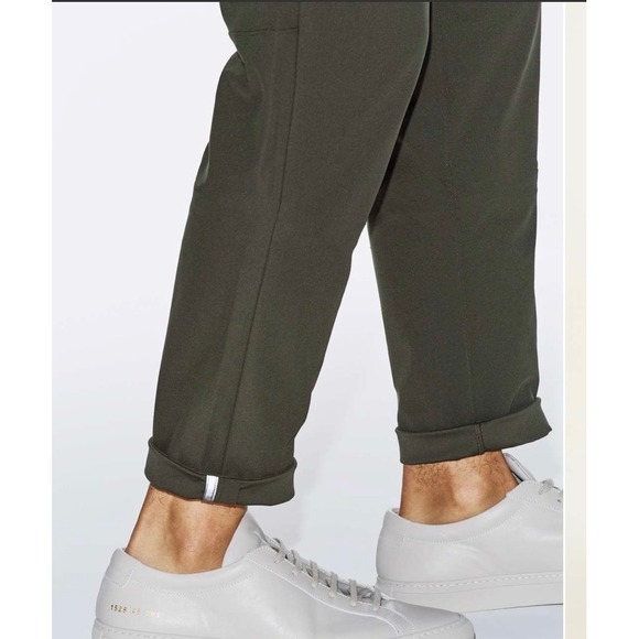 Lululemon Men Commission Pant Slim Warpstreme 32 x 28 Dark Olive Green Casual - Picture 3 of 12